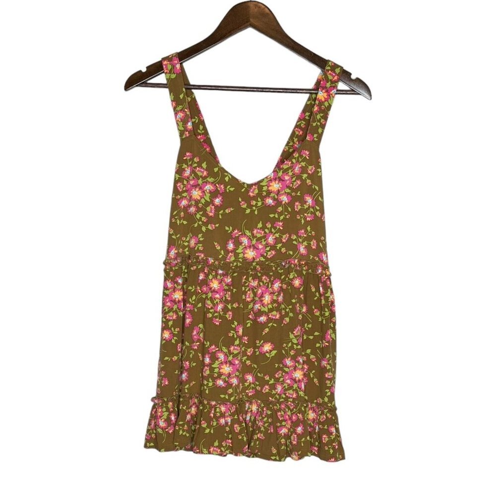 Matilda Jane NWT Women's Brown and Pink‎ On a Whim Floral Blouse Size Small